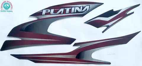 Bajaj Platina 100 New (Maroon) — PLATINA sticker Sri Lanka